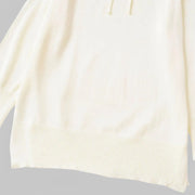 Women's Loose Knit Hooded Jumper