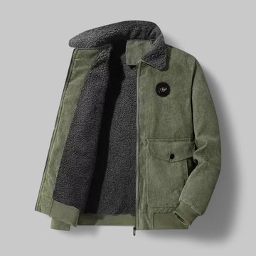 Men's Fleece-Lined Corduroy Warm Jacket