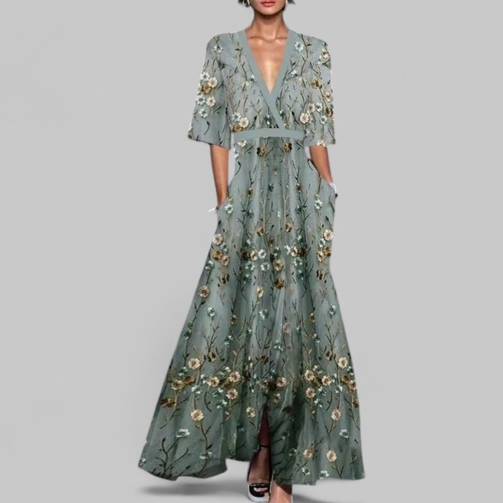 Japanese Maxi Evening Dress