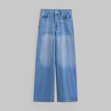 Women's High Waisted Wide Leg Mom Jeans