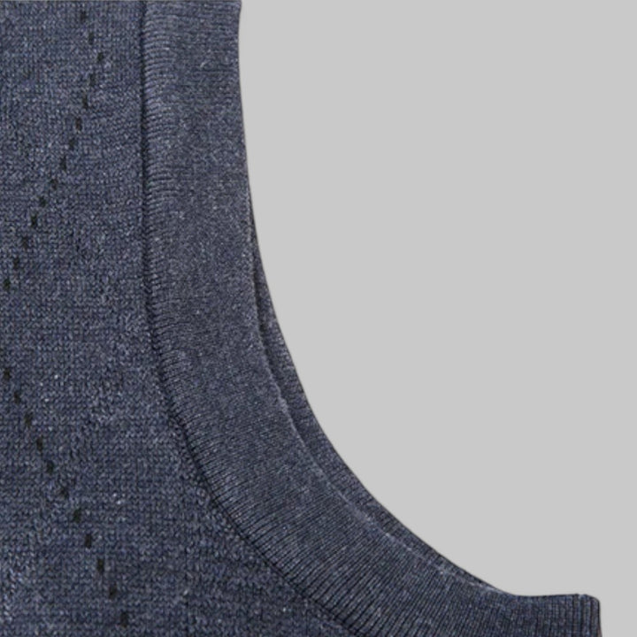 Men's Diamond Stitch Knit Spencer Vest