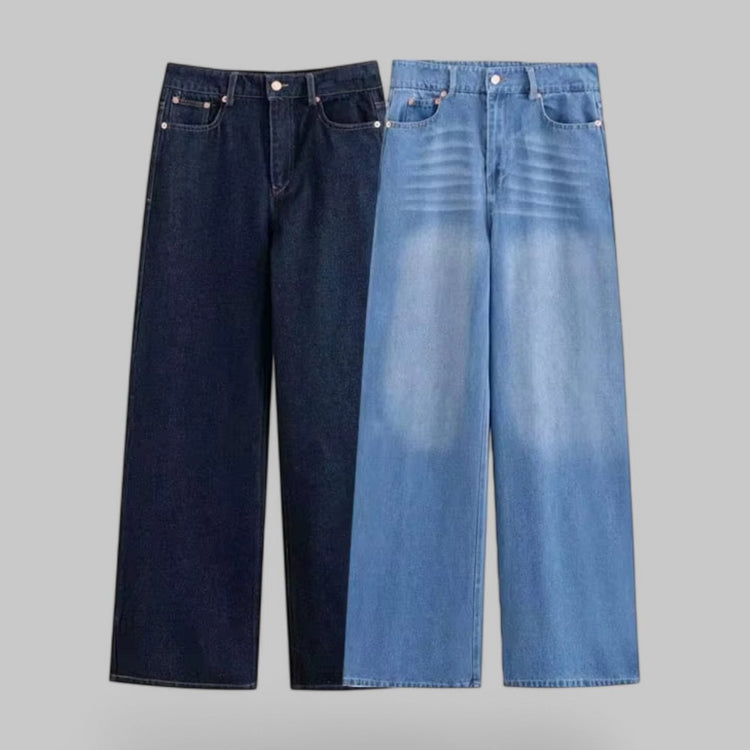 Women's High Waisted Wide Leg Mom Jeans
