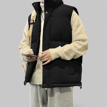 Klyber | Men's Oversized Zip-Up Puffer Gilet Vest with Stand Collar