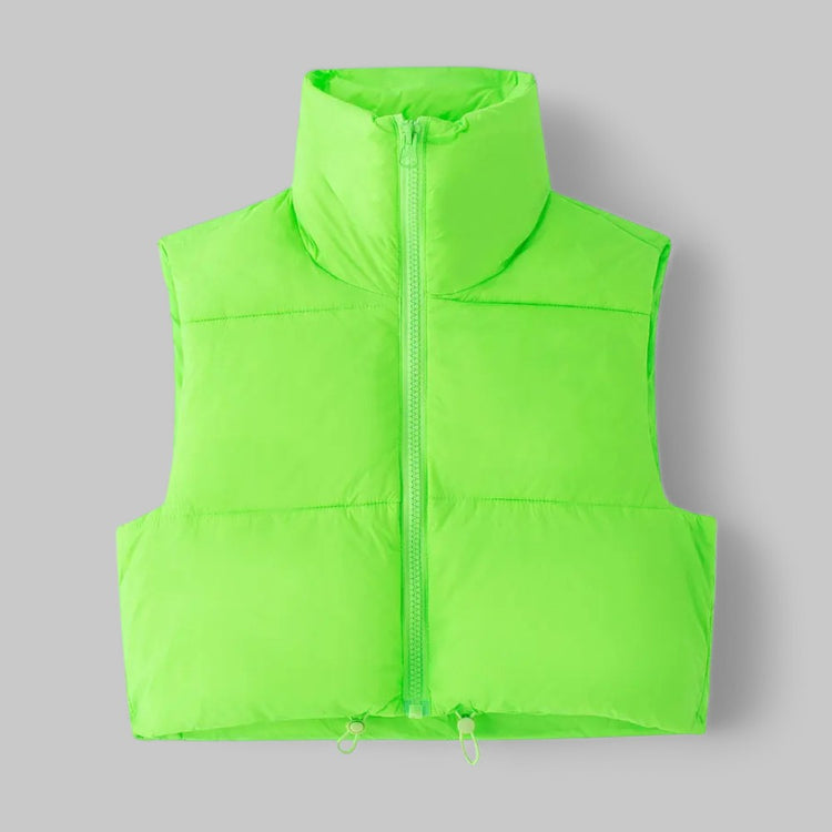 Klyber | Women's High Neck Cropped Puffer Gilet