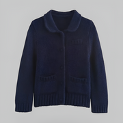 Chic Collared Knit Cardigan
