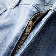 Classic Light-Wash Straight Leg Denim Trousers