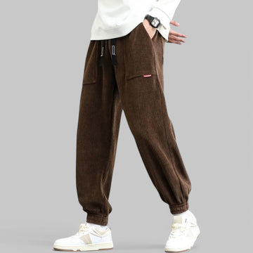 Casual Loose Fit Corduroy Joggers
