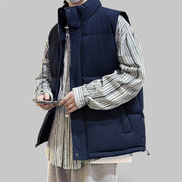 Klyber | Men's Oversized Zip-Up Puffer Gilet Vest with Stand Collar