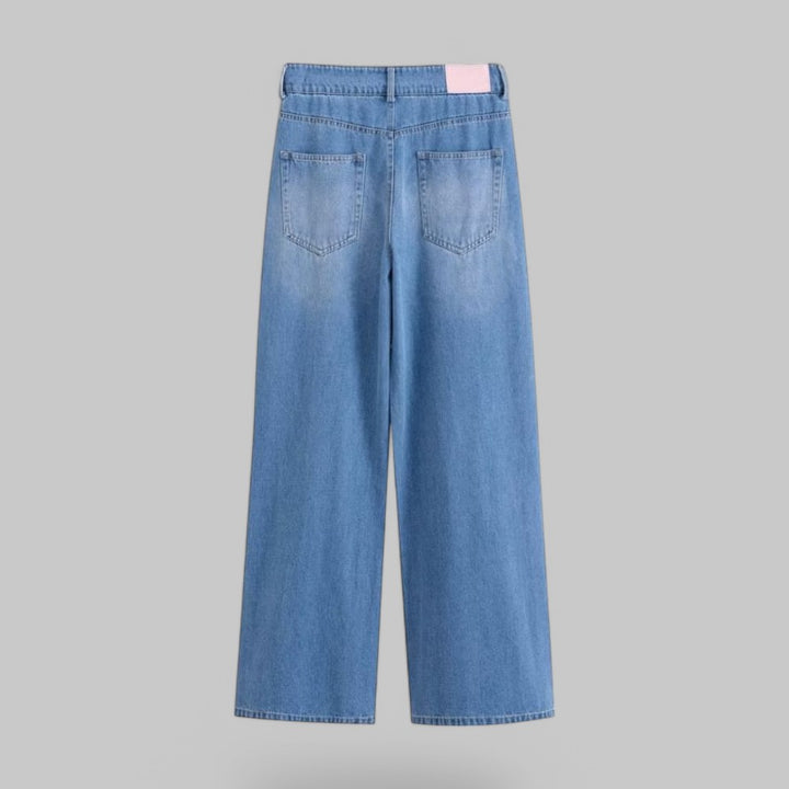 Women's High Waisted Wide Leg Mom Jeans