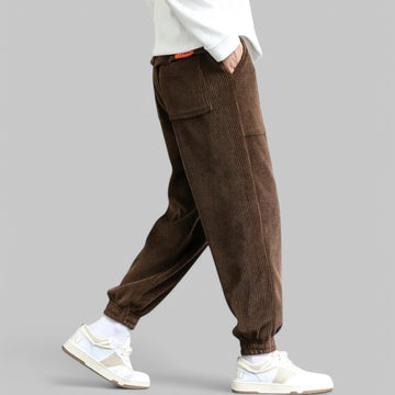 Casual Loose Fit Corduroy Joggers