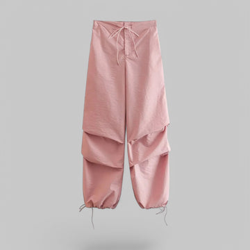 High-Waist Pleated Pants with Side Pockets