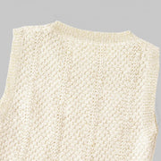 Klyber | Sleeveless Faux Pearl Knit Mini Dress
