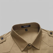 Men's Military Style Epaulette Shirt