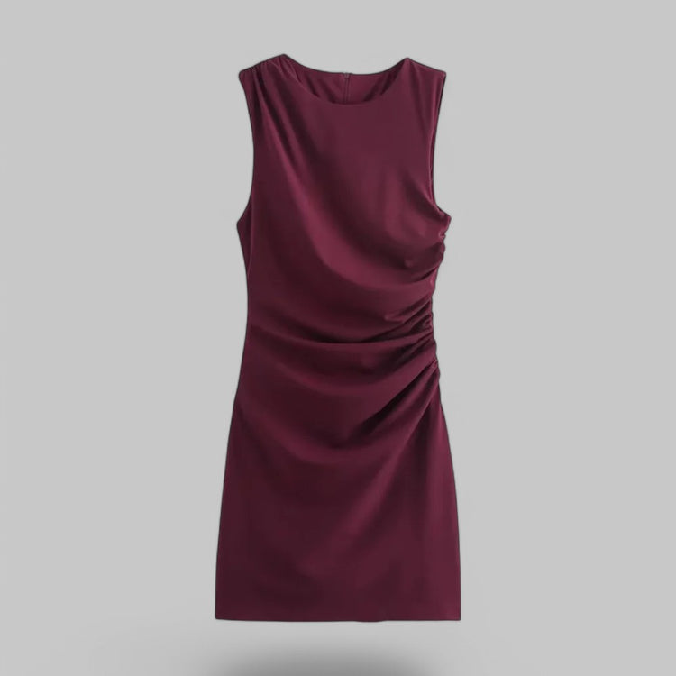 Sleeveless Draped Mini Dress