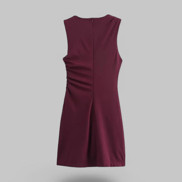 Sleeveless Draped Mini Dress
