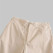 High-Waist Pleated Pants with Side Pockets