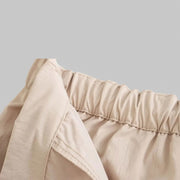 High-Waist Pleated Pants with Side Pockets