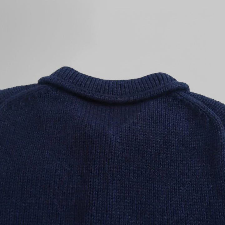 Chic Collared Knit Cardigan