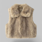 Faux Fur Sleeveless Waistcoat