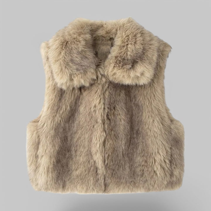 Faux Fur Sleeveless Waistcoat