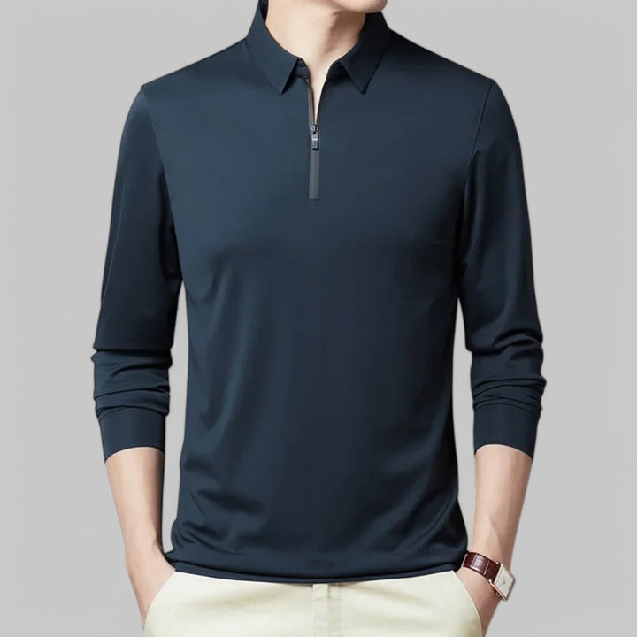 Klyber | Long Sleeve Half-Zip Collar Top
