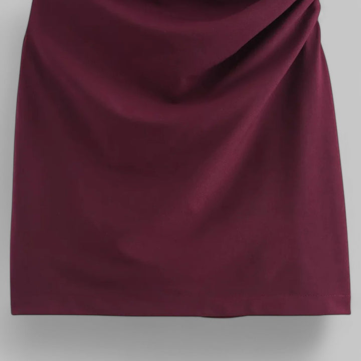 Sleeveless Draped Mini Dress