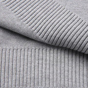 Mock Neck Knit Jumper in Solid Colour