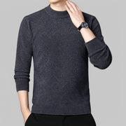 Men's Mock Neck Patterned Knit Jumper