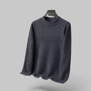 Men's Mock Neck Patterned Knit Jumper