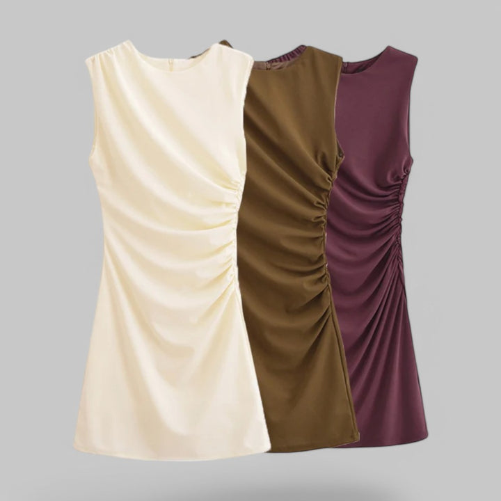 Sleeveless Draped Mini Dress
