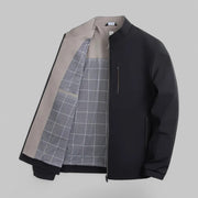 Vintage Slim Fit Stand Collar Jacket