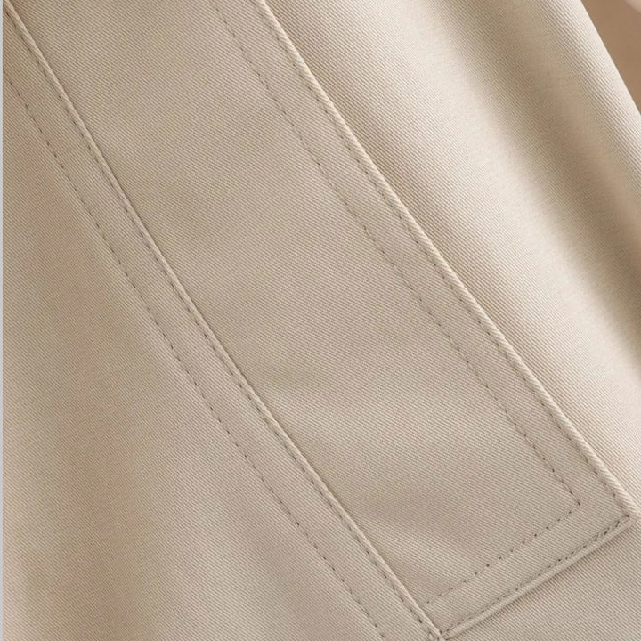 Women's Cropped Trench Jacket with Belted Waist