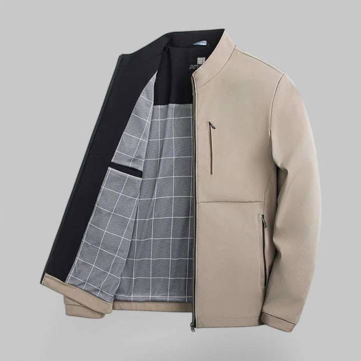 Vintage Slim Fit Stand Collar Jacket