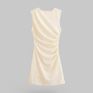 Sleeveless Draped Mini Dress