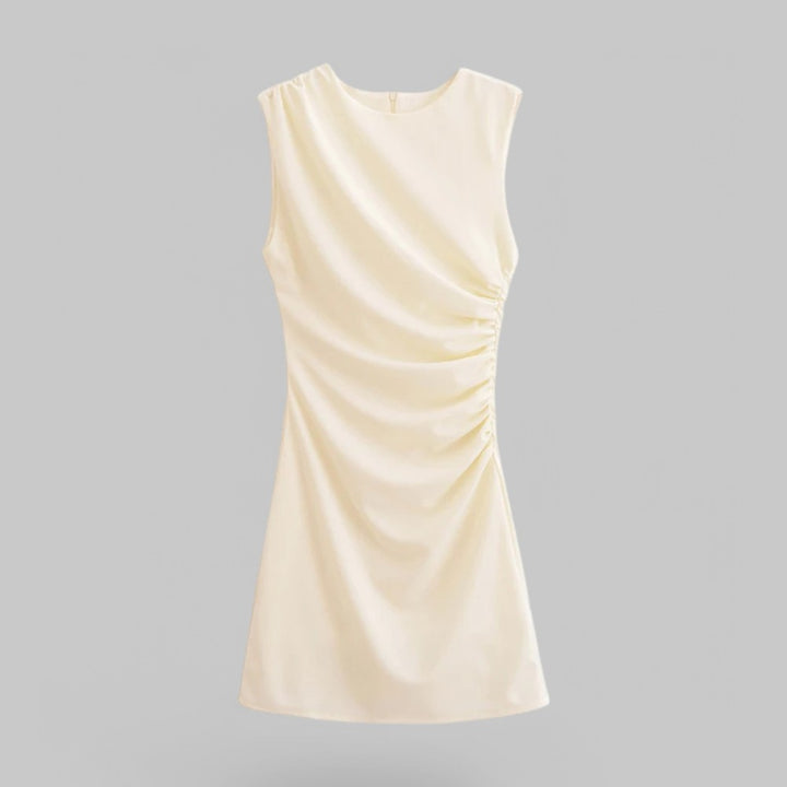 Sleeveless Draped Mini Dress