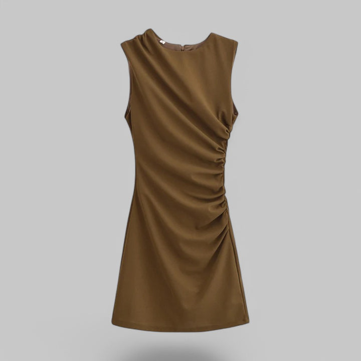 Sleeveless Draped Mini Dress