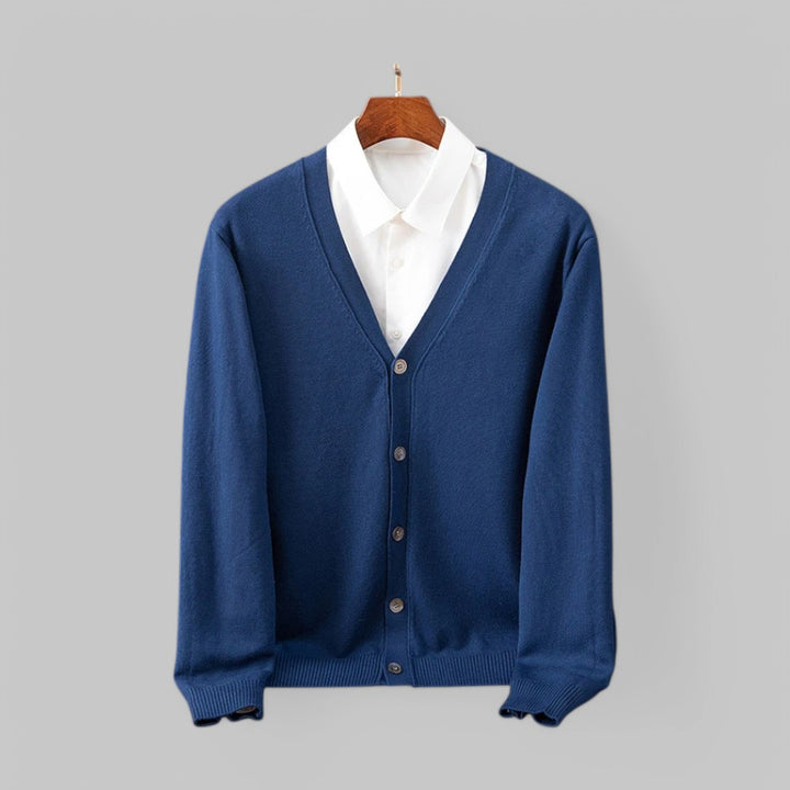 Men's V-Neck Knit Cardigan
