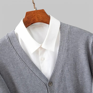 Men's V-Neck Knit Cardigan