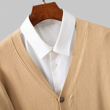 Men's V-Neck Knit Cardigan
