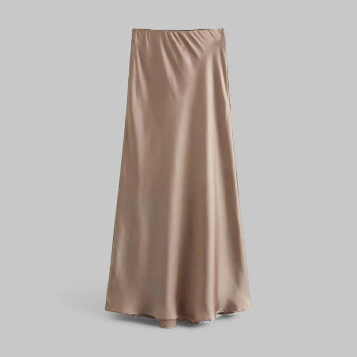 Flowing Silk-Like Midi Skirt