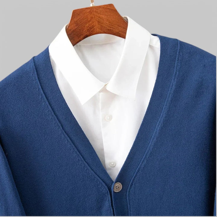 Men's V-Neck Knit Cardigan