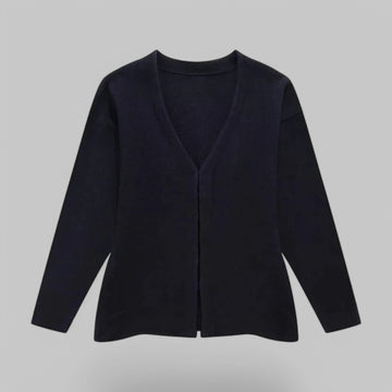 Fitted V-Neck Knit Cardigan