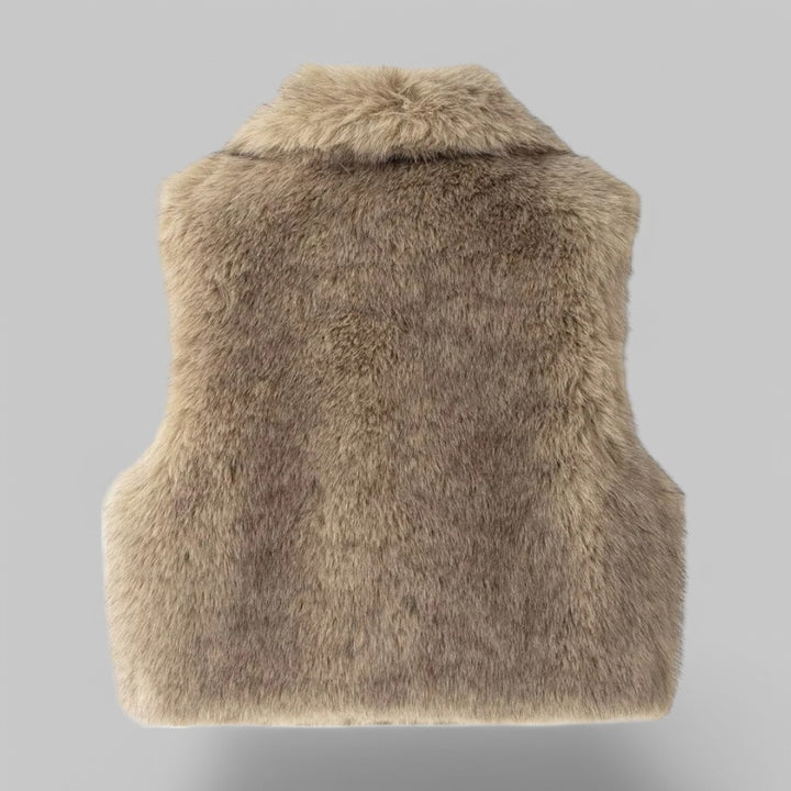 Faux Fur Sleeveless Waistcoat