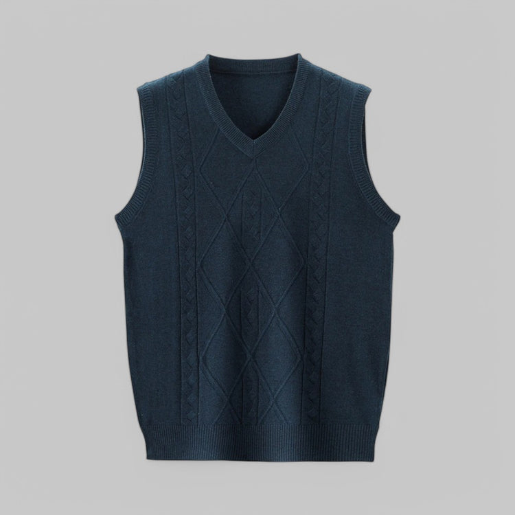 Argyle Knitted Spencer Tank