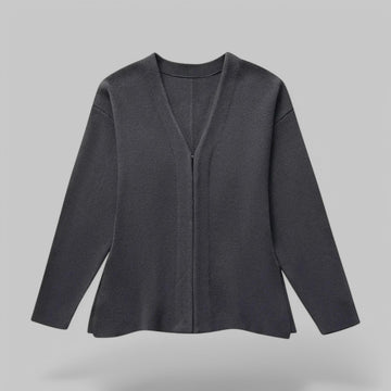 Fitted V-Neck Knit Cardigan