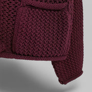 Women's Open Knit Cardigan with Gold Buttons