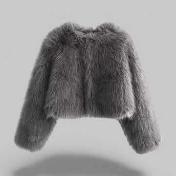 Klyber | Thick Warm Faux Fur Cropped Jacket