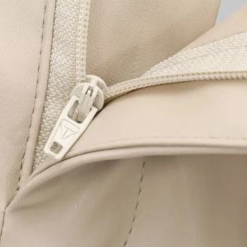 Women's High Waist Faux Leather Trousers with Wide Belt