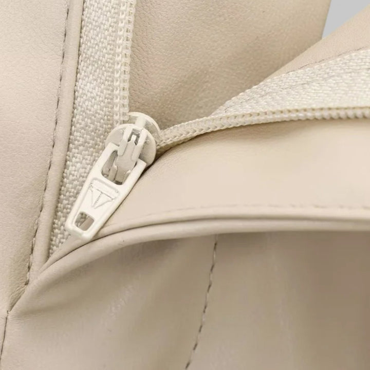 Women's High Waist Faux Leather Trousers with Wide Belt