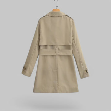 Double-Breasted Trench Coat with Belt